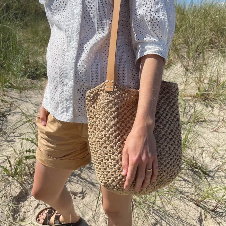 PetiteKnit - Leather Straps for French Market Bag