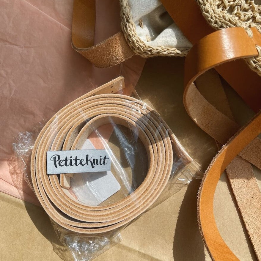 PetiteKnit - Leather Straps for French Market Bag