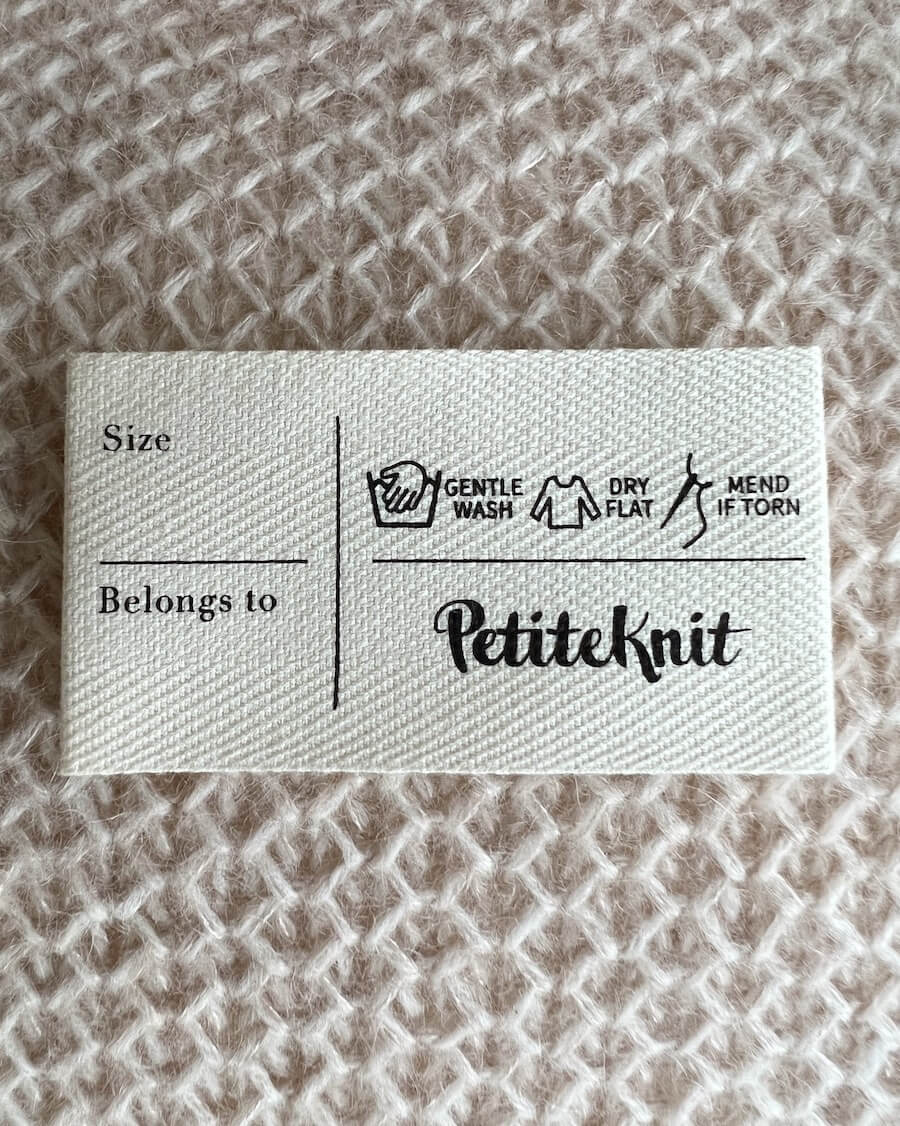 PetiteKnit - Care label